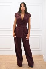 New Collection C KONTOVA CAPSLEEVE JACKET AND PANTS WITH PLEATS