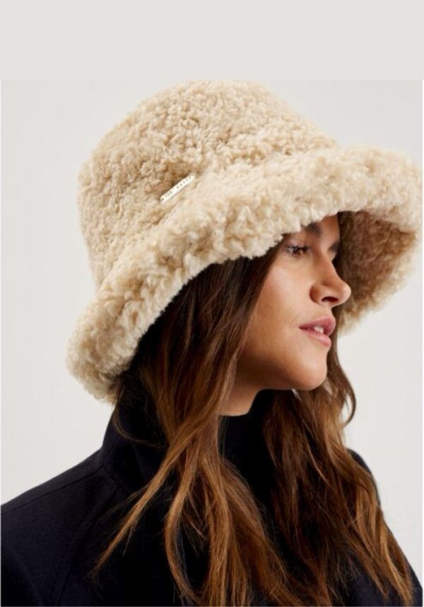 New Collection TED BAKER FLUFFYI NATURAL FAUX SHEARLING BUCKET HAT