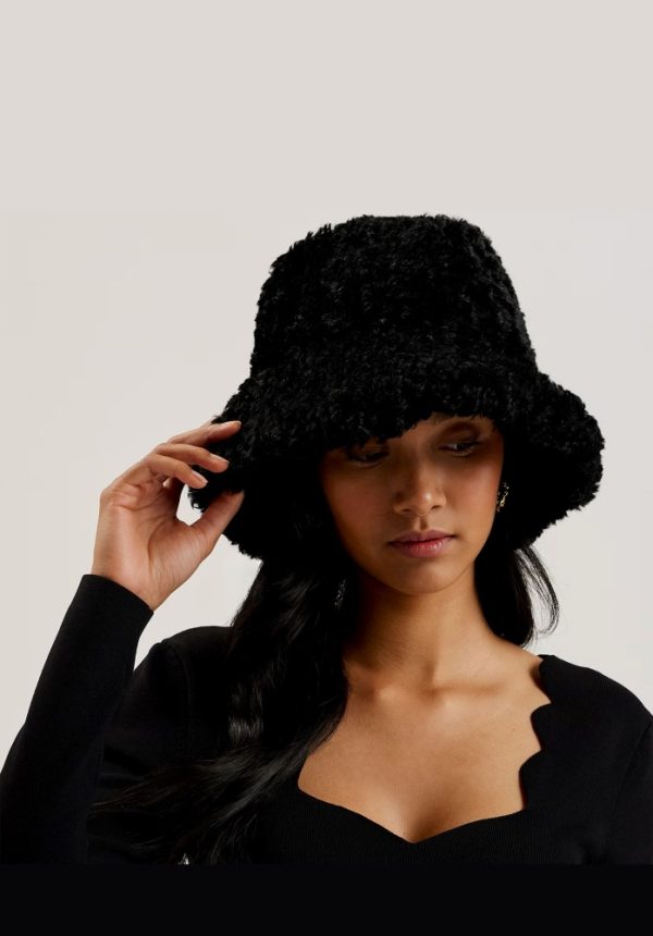 New collection TED BAKER FLUFFYI FAUX SHEARLING BUCKET HAT