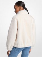 New Collection MICHAEL KORS BONE FAUX FUR JACKET