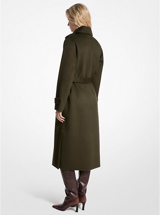 New collection MICHAEL KORS WOOL BLEND BELTED COAT