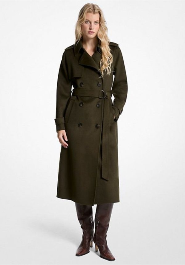 New collection MICHAEL KORS WOOL BLEND BELTED COAT