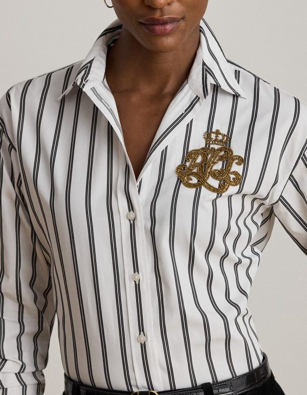 New Collection LAUREN RALPH LAUREN RELAXED FIT STRIPED COTTON SHIRT