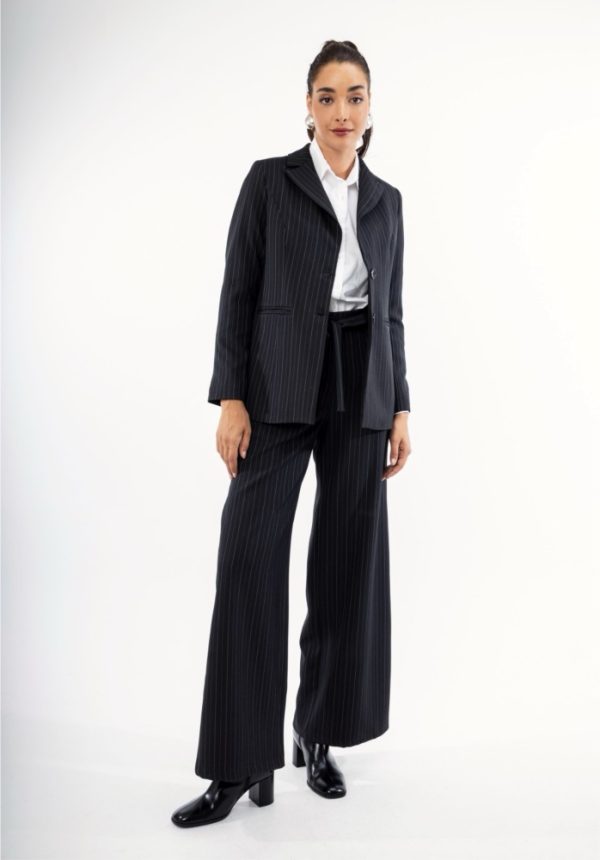 New collection OPEN FASHION STRIPED PANTS WITH BELT
