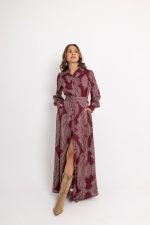 New collection OPEN FASHION PAISLEY PRINTED DRESS WITH BELT