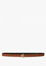 New Collection LAUREN RALPH LAUREN LOGO REVERSIBLE LEATHER SKINNY BELT