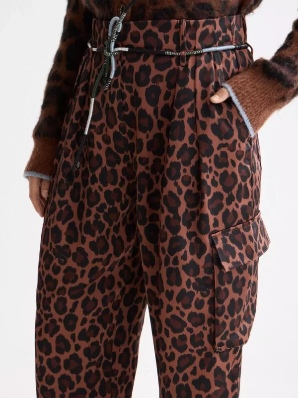 New Collection SCOTCH & SODA FAYE HIGH RISE TAPERED LEG SATIN CARGO PANT