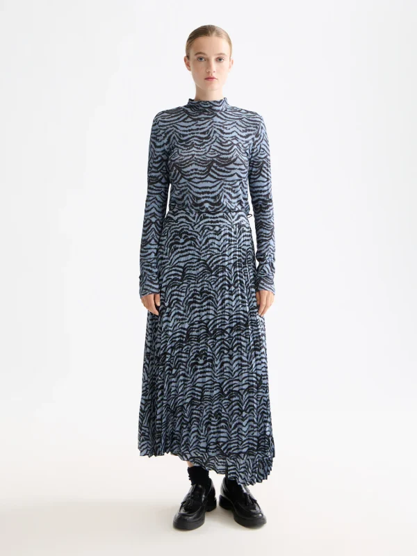 New Collection SCOTCH & DODA ALL OVER PRINTED MOCK NECK LONG SLEEVE T-SHIRT