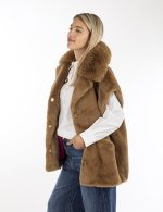 New collection OAKWOOD ENOLA NUTS FAUX FUR WAISTCOAT