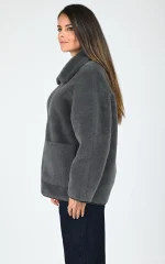 New collection OAKWOOD JULIETTE ANTHRACITE FAUX FUR JACKET