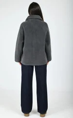 New collection OAKWOOD JULIETTE ANTHRACITE FAUX FUR JACKET