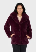 New collection OAKWOOD KANDA PLUM FAUX FUR JACKET