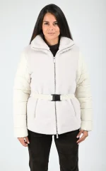 New collection OAKWOOD HOLLY IVOIRE DOWN JACKET IN NYLON AND FAUX FUR