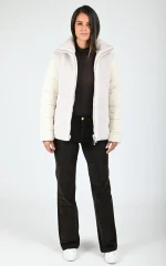 New collection OAKWOOD HOLLY IVOIRE DOWN JACKET IN NYLON AND FAUX FUR