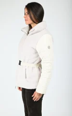 New collection OAKWOOD HOLLY IVOIRE DOWN JACKET IN NYLON AND FAUX FUR
