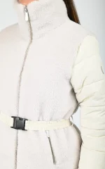 New collection OAKWOOD HOLLY IVOIRE DOWN JACKET IN NYLON AND FAUX FUR