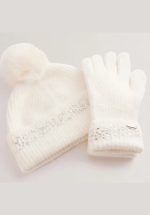 New Collection TED BAKER KERIIS SCARF AND BEANIE SET IN CREAM