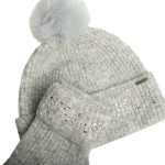 New Collection TED BAKER KERIIS SCARF AND BEANIE SET IN  GREY