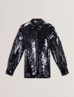 New collection TED BAKER JESIA OVERSIZED SEQUIN SHIRT