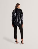 New collection TED BAKER JESIA OVERSIZED SEQUIN SHIRT