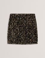 New Collection TED BAKER PEARSON VELVET SEQUIN MINI SKIRT