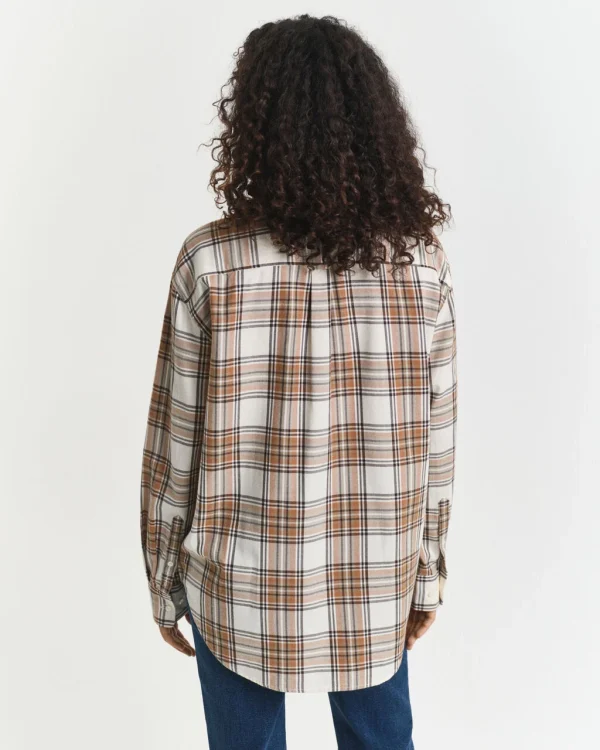 Clothes GANT RELAXED FIT CHECKED FLANNEL SHIRT