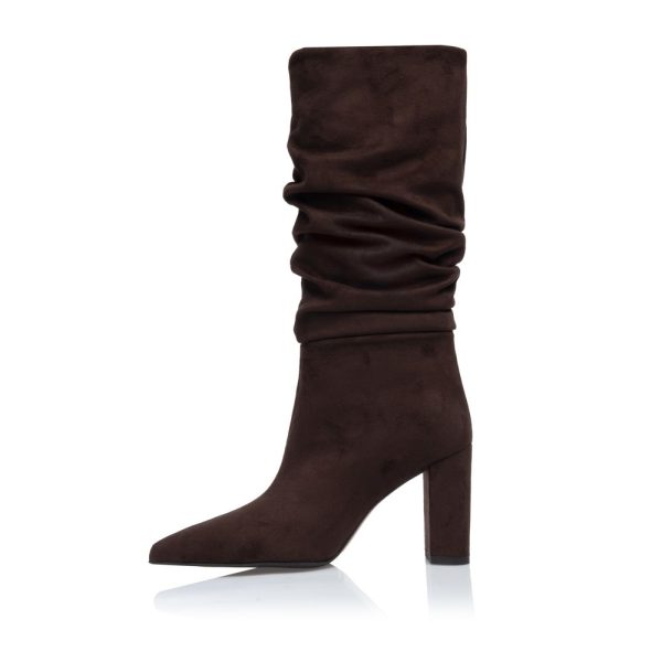 New collection SANTE SUEDE RUFFLED BOOTS