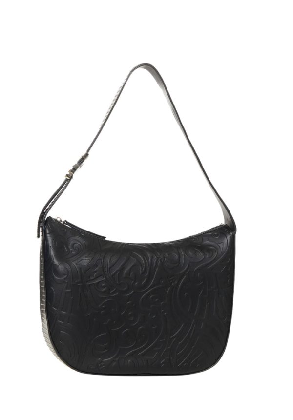 New Collection JOHN RICHMOND CLIARE SHOULDER BAG WITH A DESIGN ENGRAVED WITH SOPHISTICATED DETAILS