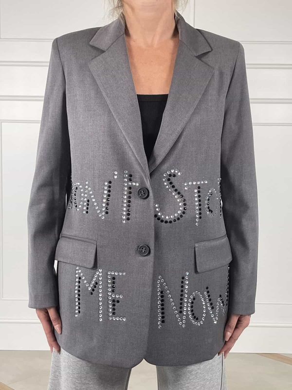 New Collection PHILIA LOFT TAILORED JACKET WITH STRASS APPLIED LETTERING
