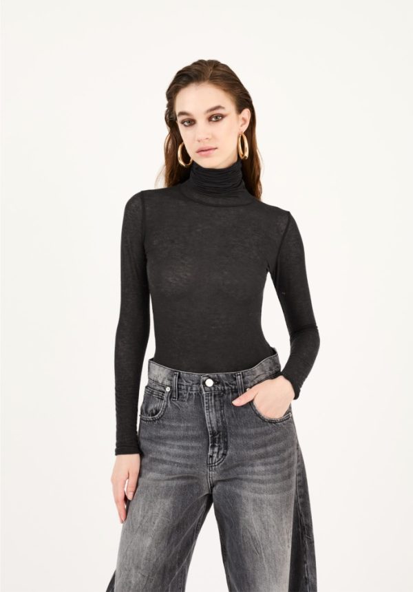 New Collection PHILIA LOFT TURTLE NECK LONG-SLEEVE TOP