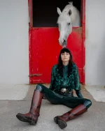 New Collection C MANOLO VINYL PANTS