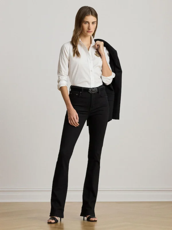 New Collection LAUREN RALPH LAUREN CLASSIC FIT LOGO COTTON BLEND SHIRT