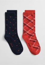 Accessories GANT 2 PACK CHECK & HEART SOCKS GIFT BOX