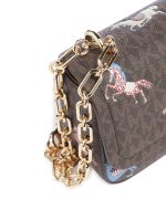 New collection MICHAEL KORS TRIBECA SMALL SHOULDER BAG IMITATION LEATHER BROWN/ACORN