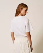 Clothes TWINSET REGULAR T-SHIRT WITH PRINT AND EMBROIDERY