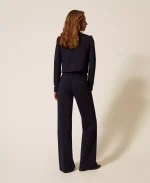 Clothes TWINSET WIDE LEG TROUSERS WITH PEARL BUTTONS