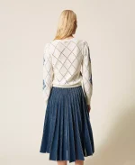 Clothing TWINSET LONG PLEATED DENIM SKIRT