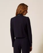 Clothing TWINSET MANDARIN COLLAR JACKET WITH DECORATIVE BUTTONS