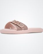 New collection MICHAEL KORS GlITTER EMBELLISHED LOGO SLIDE SANDAL