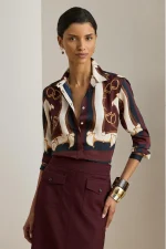 New Collection LAUREN RALPH LAUREN  ΠΟΥΚΑΜΙΣΟ CLASSIC FIT ΜΕ ΣΧΕΔΙΟ