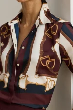 New Collection LAUREN RALPH LAUREN  ΠΟΥΚΑΜΙΣΟ CLASSIC FIT ΜΕ ΣΧΕΔΙΟ