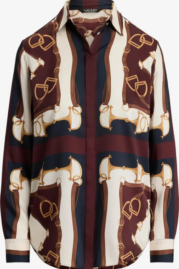 New Collection LAUREN RALPH LAUREN  ΠΟΥΚΑΜΙΣΟ CLASSIC FIT ΜΕ ΣΧΕΔΙΟ