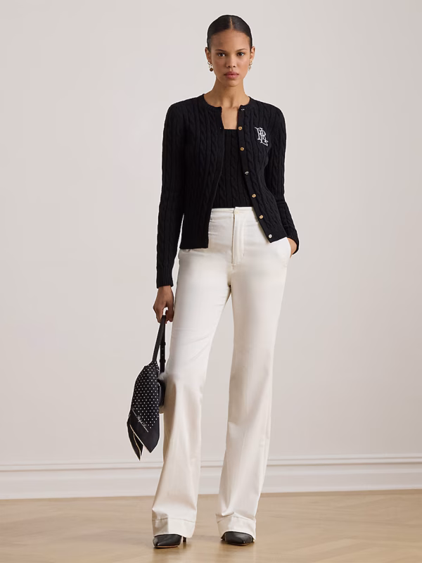 New Collection LAUREN RALPH LAUREN ΠΛΕΚΤΗ ΜΑΥΡΗ ΖΑΚΕΤΑ