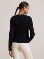 New Collection LAUREN RALPH LAUREN ΠΛΕΚΤΗ ΜΑΥΡΗ ΖΑΚΕΤΑ