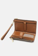 New collection MICHAEL KORS WALLET JET SET DBLZP WRISTLET BROWN