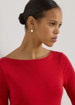 New Collection LAUREN LARPH LAUREN STRETCH COTTON BOATNECH T-SHIRT