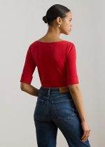 New Collection LAUREN LARPH LAUREN STRETCH COTTON BOATNECH T-SHIRT