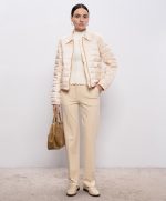 Clothes TWINSET  BEIGE PANTS WITH LOGO