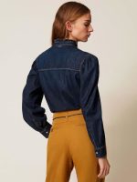 Clothing TWINSET DENIM SHIRT WITH RUFFLE DETAILS