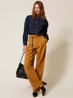 Clothing TWINSET DENIM SHIRT WITH RUFFLE DETAILS